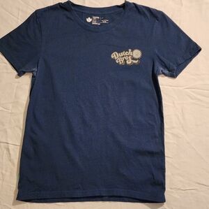 Woman's medium navy blue T-shirt scrub daddy smiley face